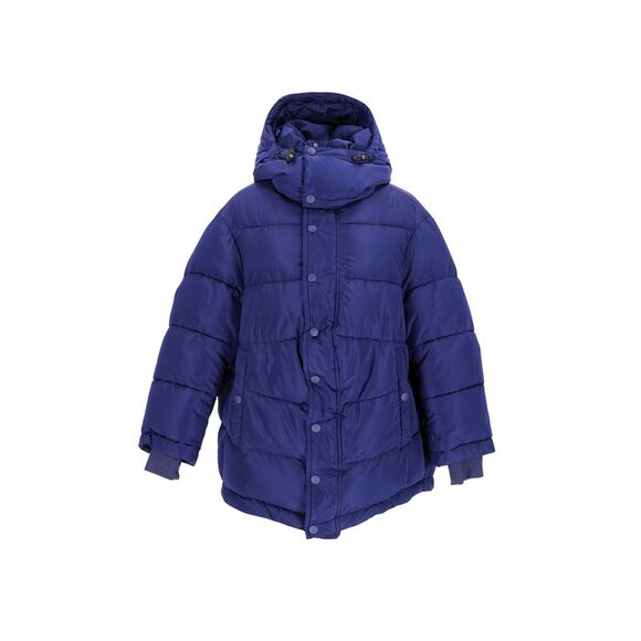 Balenciaga New Swing Puffer Jacket In Blue Polyester - Picture 1 of 6